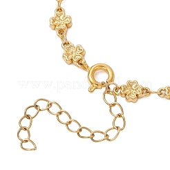 Браслеты-цепочки в форме клевера из нержавеющей стали 304 для женщин&nbsp;BJEW-JB13431