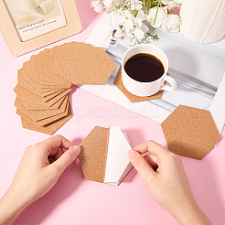 Самоклеящаяся пробковая подставка&nbsp;AJEW-WH20042-14B