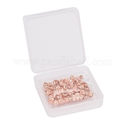 Набор круглых рифленых прокладок из латуни с вакуумным покрытием pvd&nbsp;KK-LS0001-10C-RG