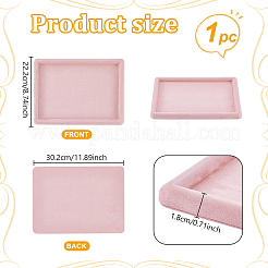 Прямоугольные деревянные подставки для демонстрации украшений&nbsp;ODIS-WH0043-178B-01