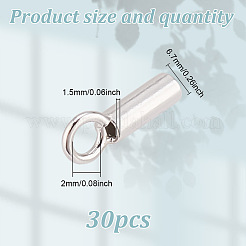 30 шт. 925 наконечника для шнура из стерлингового серебра&nbsp;FIND-GO0002-61