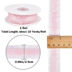 10 ярд плиссированной кружевной отделки из полиэстера&nbsp;OCOR-WH0080-93C