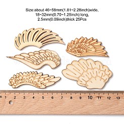 25 пара 5 стильных деревянных кабошона&nbsp;WOOD-CJ0001-67