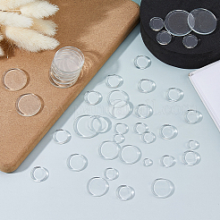 200шт 8 стиля прозрачных стеклянных кабошонов&nbsp;GLAA-FH0001-88