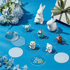 Плоские круглые акриловые подставки для дисплеев&nbsp;DIY-FG0005-55A