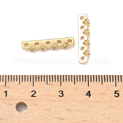 Латунные микропаве прозрачные кубические циркониевые распорки&nbsp;KK-Z139-11G-03