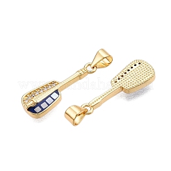 Латунные микропаве прозрачные подвески с фианитом&nbsp;KK-N254-214G