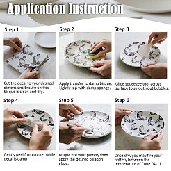 Бумажные керамические наклейки&nbsp;DIY-WH0729-006