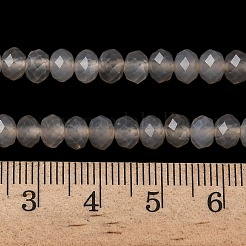 Серый натуральный агат бисера пряди&nbsp;G-D344-A19-03