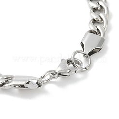 Не тускнеющие браслеты из нержавеющей стали 201 с витой цепочкой для женщин и мужчин&nbsp;BJEW-I316-03P