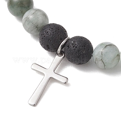 Браслеты с подвесками в виде креста 201 из нержавеющей стали&nbsp;BJEW-JB13504