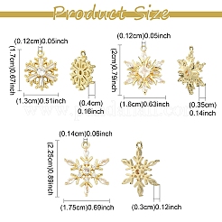 3 шт. 3 стиля латунных подвесок с прозрачными кубическими цирконами&nbsp;KK-YW0003-79G