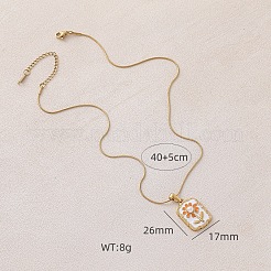 Женское ожерелье из хирургической нержавеющей стали 316 с эмалью и имитацией жемчуга&nbsp;ST9494