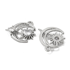 Кулон из латуни с прозрачным кубическим цирконием&nbsp;KK-H460-21P