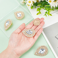 4 шт. латунных украшений для обуви со стразами&nbsp;FIND-MA0001-02A