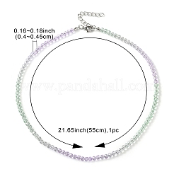 Круглое ожерелье из бисера для женщин NJEW-PH01490-04