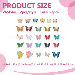 52шт 26 стиля подвески из сплава с эмалью&nbsp;ENAM-HY0001-55