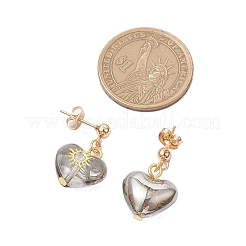 3 пара сережек-гвоздиков из латуни и стекла&nbsp;EJEW-JE06403-01