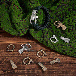 8 комплект двухцветных регулируемых винтовых штифтовых скоб из сплава FIND-UN0003-72