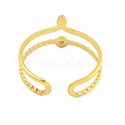 Кольцо-манжета с кубическим цирконием из нержавеющей стали 304&nbsp;RJEW-S406-02G-03