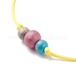 Круглые браслеты из бисера из натурального дерева&nbsp;BJEW-JB08565