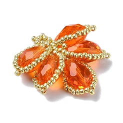 Плетеные подвески из стеклянных бусин&nbsp;PALLOY-MZ00292-01