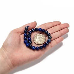 Нитки бусины из натурального ляписа-лазури&nbsp;X-G-G087-8mm