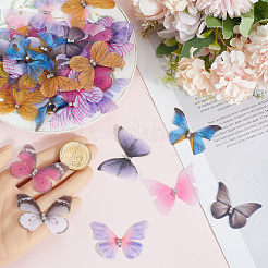 60 шт. 12 стиля 3D марлевые бабочки украшения аксессуары&nbsp;FIND-SP0020-64B