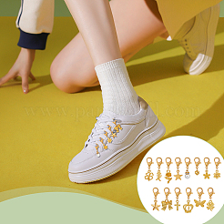 28 шт. 14 стиля подвески для обуви из искусственного жемчуга и сплава&nbsp;HJEW-PH02198