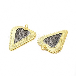 Покрытие стойки латунь микропаве прозрачные подвески из кубического циркония&nbsp;KK-I699-04GB