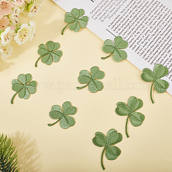 18 шт. 3 стиля клевер компьютерная вышивка ткань приклеивание/пришивание аппликации&nbsp;PATC-CP0001-12