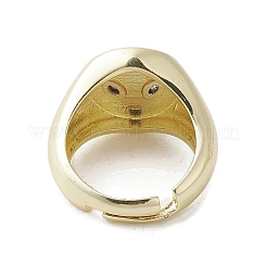 Латунь с регулируемыми кольцами из циркония&nbsp;RJEW-K257-74G