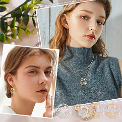 12 шт. подвески из нержавеющей стали 201 двух цветов&nbsp;STAS-DC0012-17