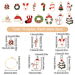 Подвески из сплава эмали 30шт 15 стиля&nbsp;PALLOY-SC0003-94