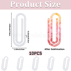 10 шт. сублимационные пустые термоакриловые скрепки&nbsp;AJEW-CP0006-83B