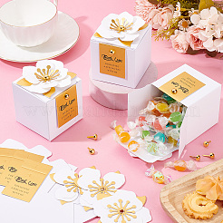 Складные квадратные бумажные коробки для конфет&nbsp;CBOX-WH0001-E01