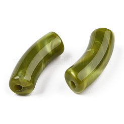 Непрозрачные двухцветные акриловые бусины&nbsp;MACR-ZX023-01A