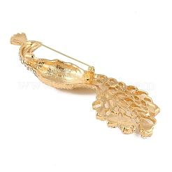 Броши из сплава павлина с кристаллами и стразами&nbsp;JEWB-M046-23G