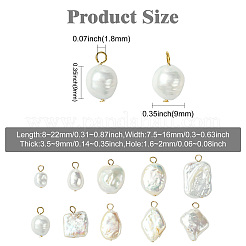 10 шт. подвески из натурального барочного жемчуга Кеши в 10 стилях&nbsp;KK-CJ0003-62