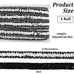 20 ярд блестящих полиэстеровых эластичных бусин с пайетками&nbsp;OCOR-CY0003-22A
