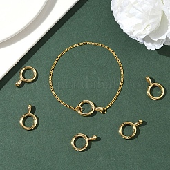 6 шт. латунные пружинные кольца-затворы&nbsp;KK-SC0007-15