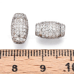 925 серебряная микро-паве прозрачные кубические цирконии европейские застежки STER-T007-143P