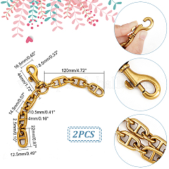 Удлинители ремешка для кошелька с цепочкой из сплава Mariner Link&nbsp;DIY-WH0449-55AG