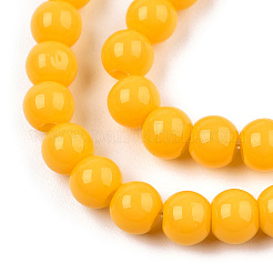 Непрозрачные сплошные цветные стеклянные бусины&nbsp;GLAA-T032-P4mm-08