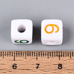 Непрозрачные акриловые европейские большие шарики отверстия&nbsp;SACR-N020-01A-10