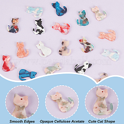 20 шт. подвески из непрозрачного ацетата целлюлозы (смолы) двух цветов&nbsp;RESI-PH0001-82