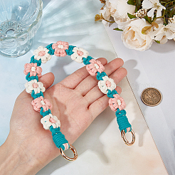 2 шт. хлопковый ремешок для запястья с цветочным узором&nbsp;HJEW-BBC0001-10B