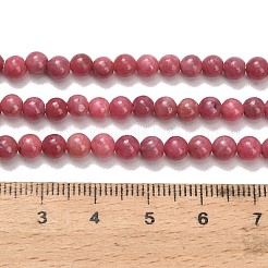 Природные родонит бисер нитей&nbsp;G-F820-K06-4mm