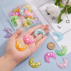 28шт 7 цвета подвески из смолы&nbsp;RESI-CJ0001-225