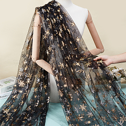 Нейлоновая ткань с узором снежинки&nbsp;DIY-WH0591-175A